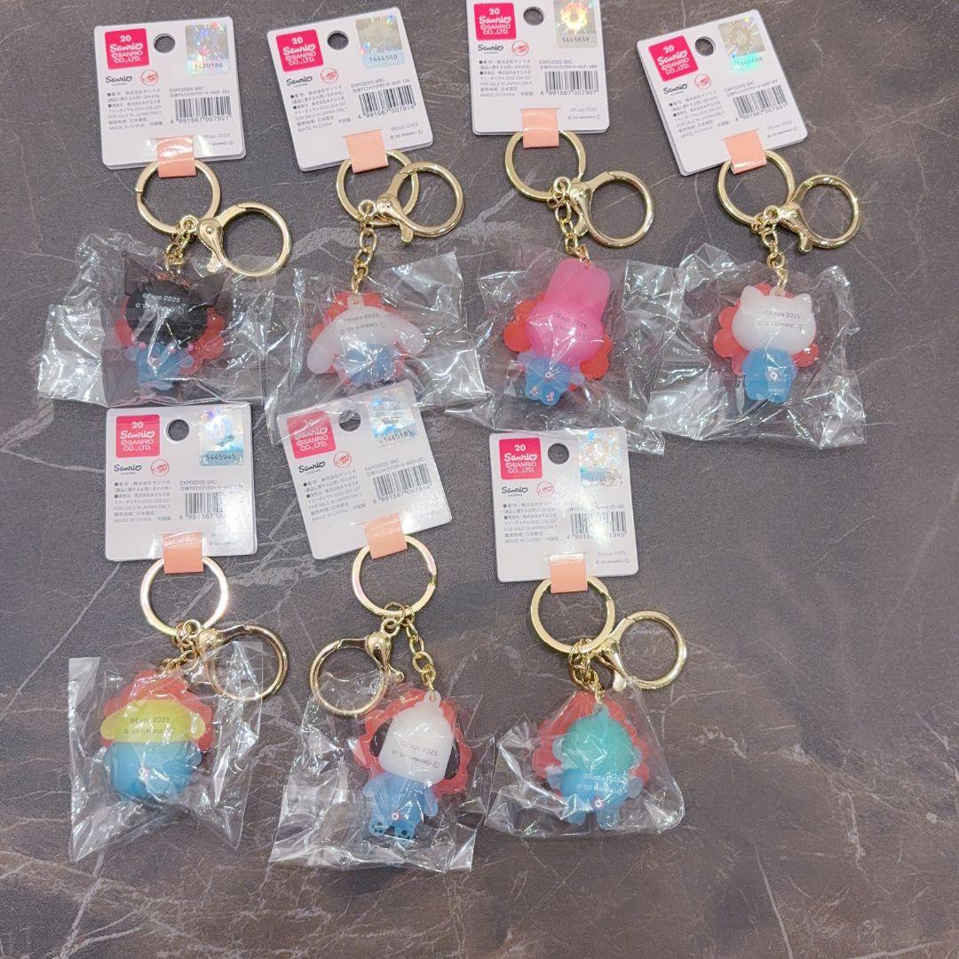 新品未開封 万博 ミャクミャク サンリオ クリア キーホルダー 全種類