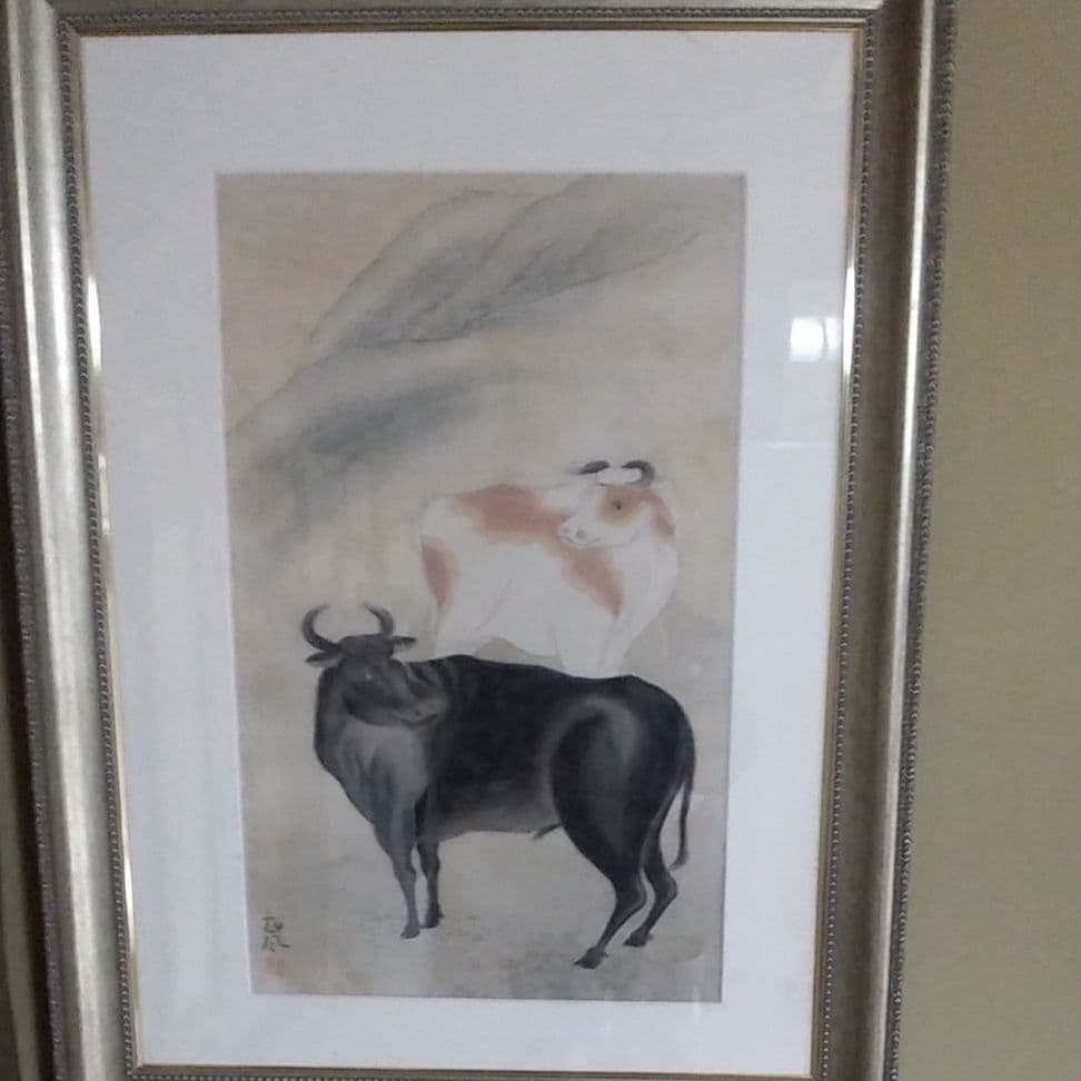 牛の絵作者 落合朗風作
