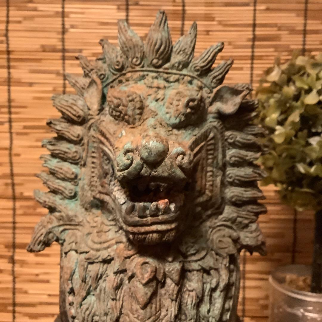 中国唐代「聖獣・唐獅子」神獣・霊獣・魔除け・守護・初唐様式・青銅・出土発掘