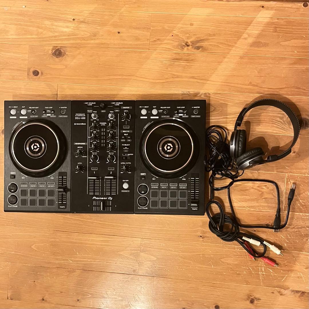 Pioneer DJ DDJ-400 コントローラー コード　ヘッドホン付き