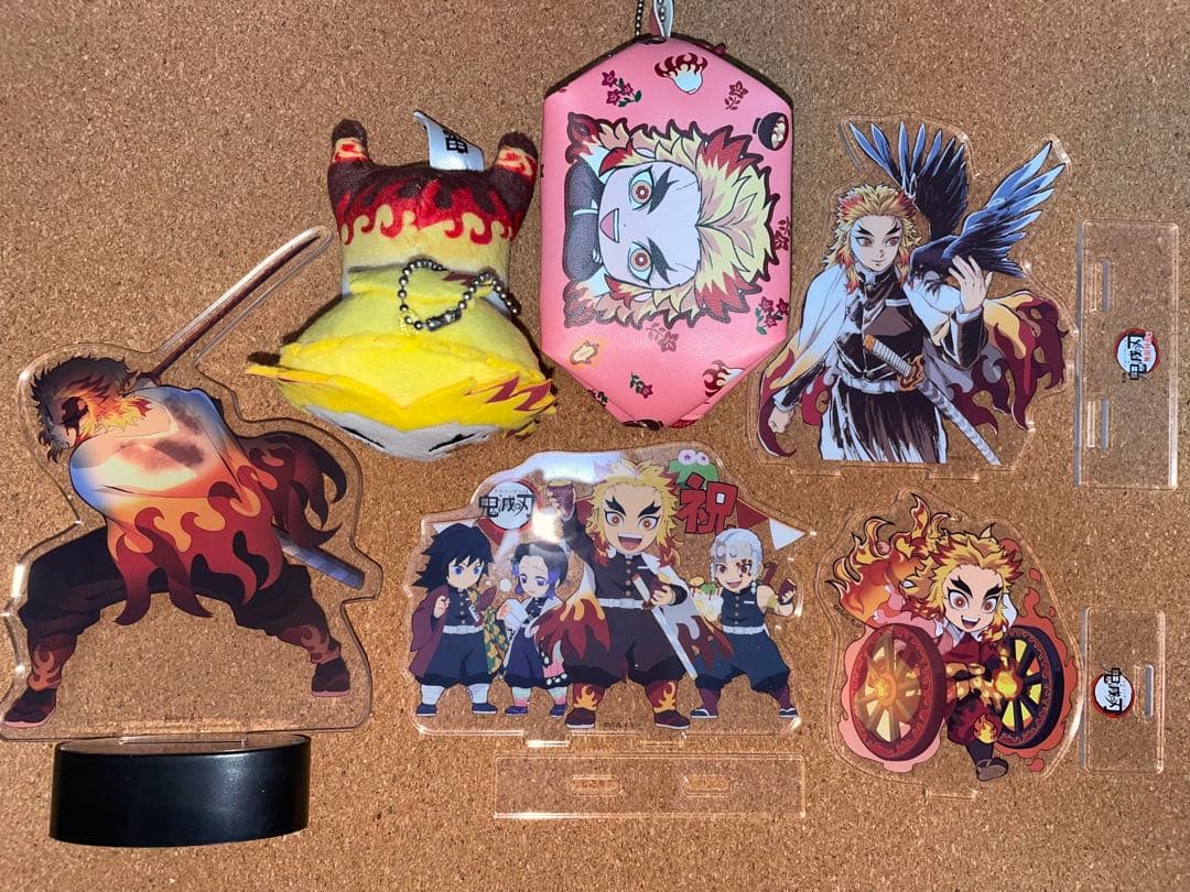 煉獄杏寿郎 アクリルスタンド ぬいぐるみ ポーチ6点セット