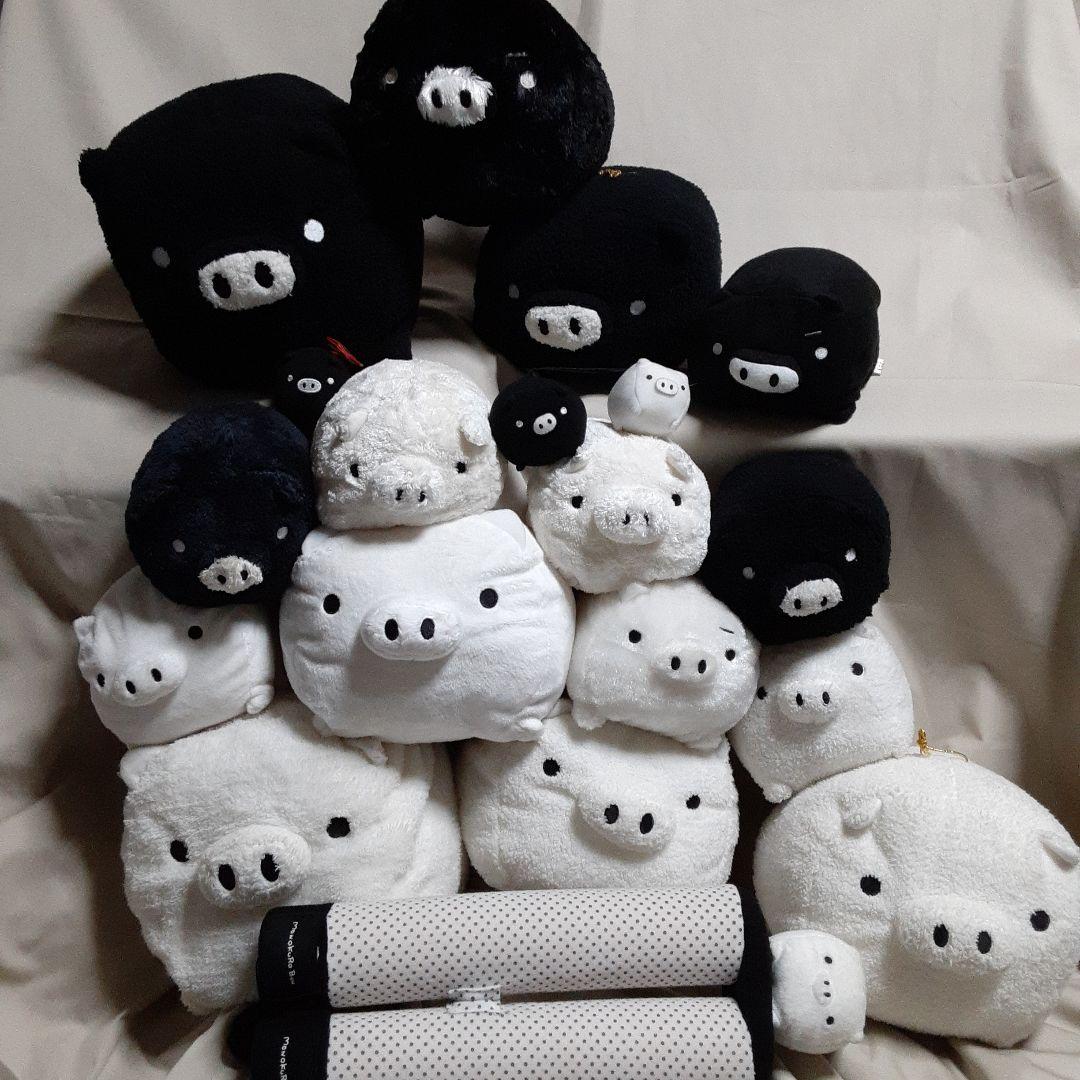 タオルハンガー モノクロブー ぬいぐるみセット もこもこ キラキラ XL BIG