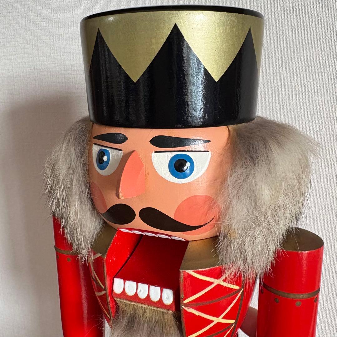 ドイツ エルツ山地 くるみ割り人形 王様 高さ35cm legler製