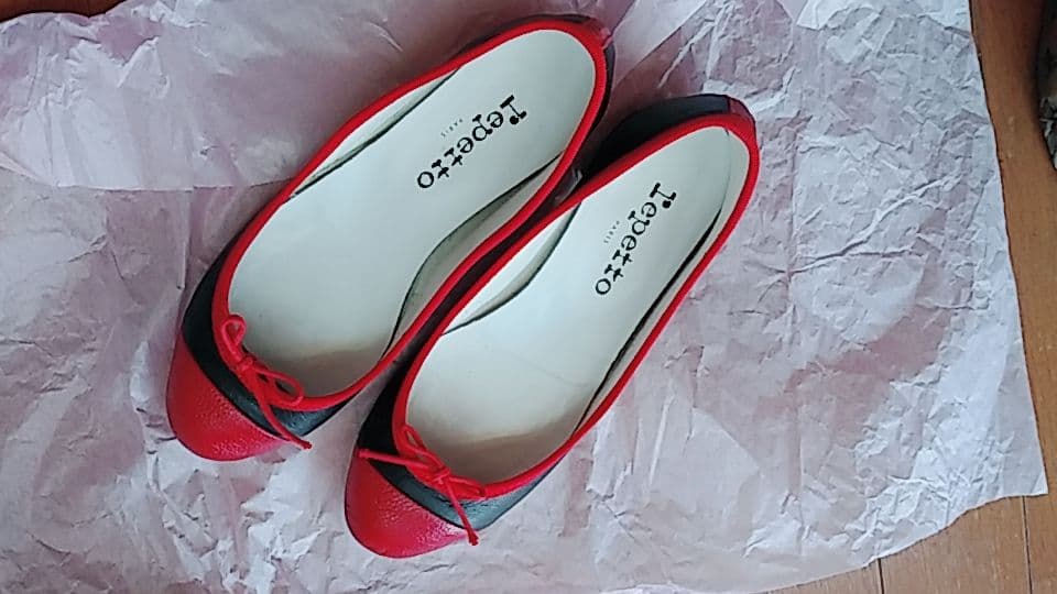 Repetto 赤黒 バレエシューズ 36.5