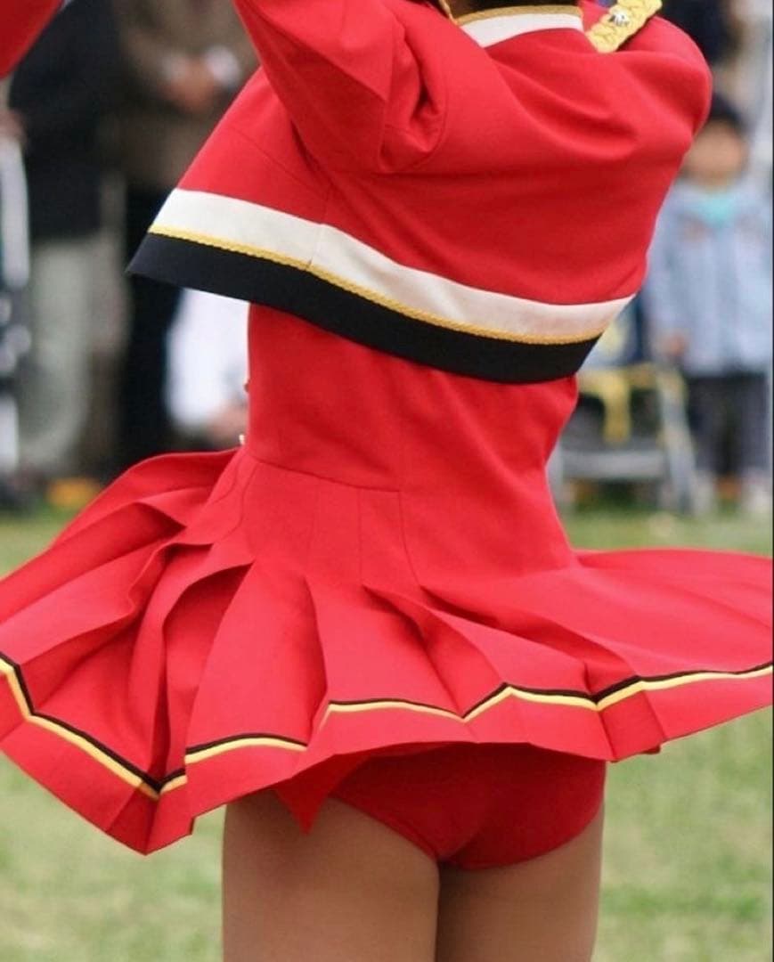 チアリーディング　アンスコ　大会用　赤