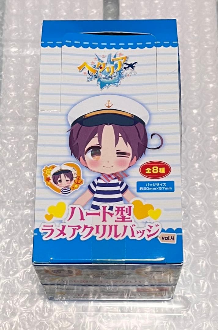 ヘタリア　ハート型　ラメアクリルバッジ