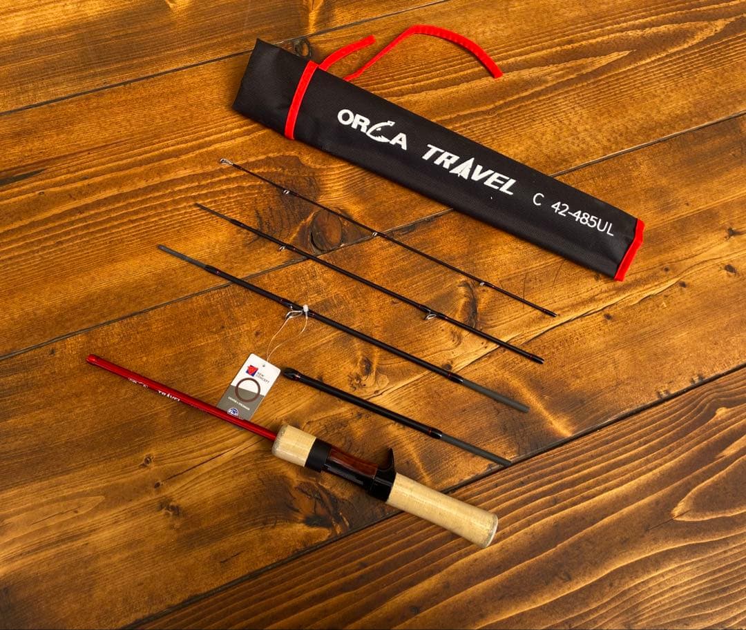 トラウトロッド　ウッド調　485UL 424UL ベイトロッド　パックロッド