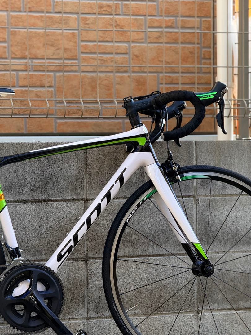 SCOTT ロードバイク ホワイト/グリーン 700C Shimano105