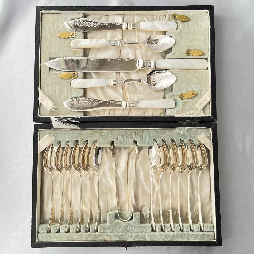 【英国】【白蝶貝】アフタヌーンティー向けセット マザーオブパール ケース