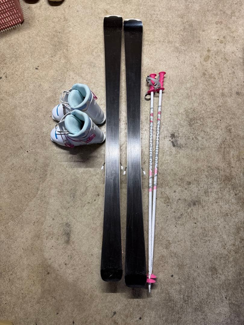 キッズスキー　3点セット　140㎝　子供　ダイナスター　女の子