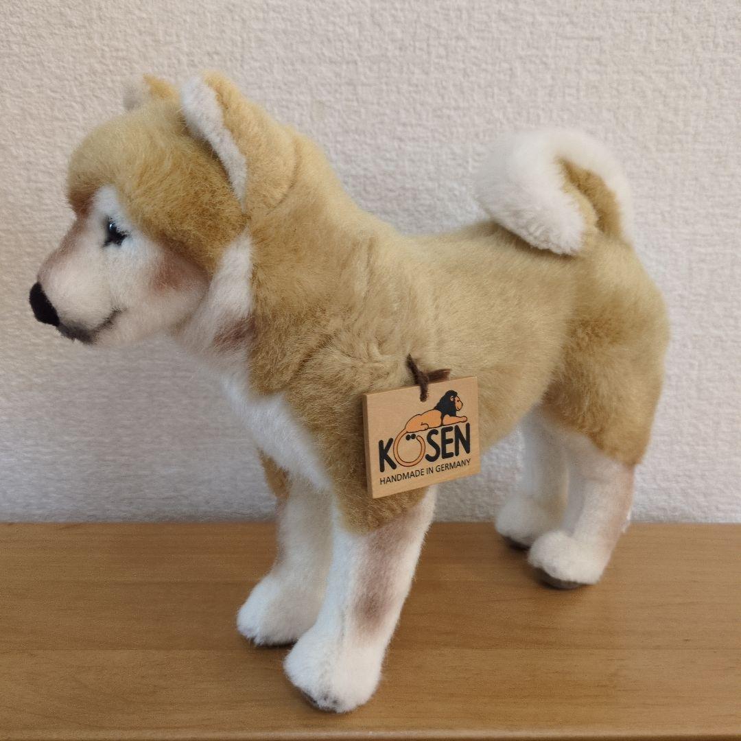 KÖSEN 手作り犬ぬいぐるみ 中型 ベージュ
