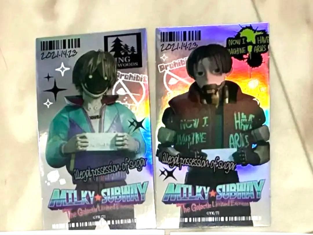 ミルキーサブウェイ　ミルサブ　長方形ステッカー　マックス　カート