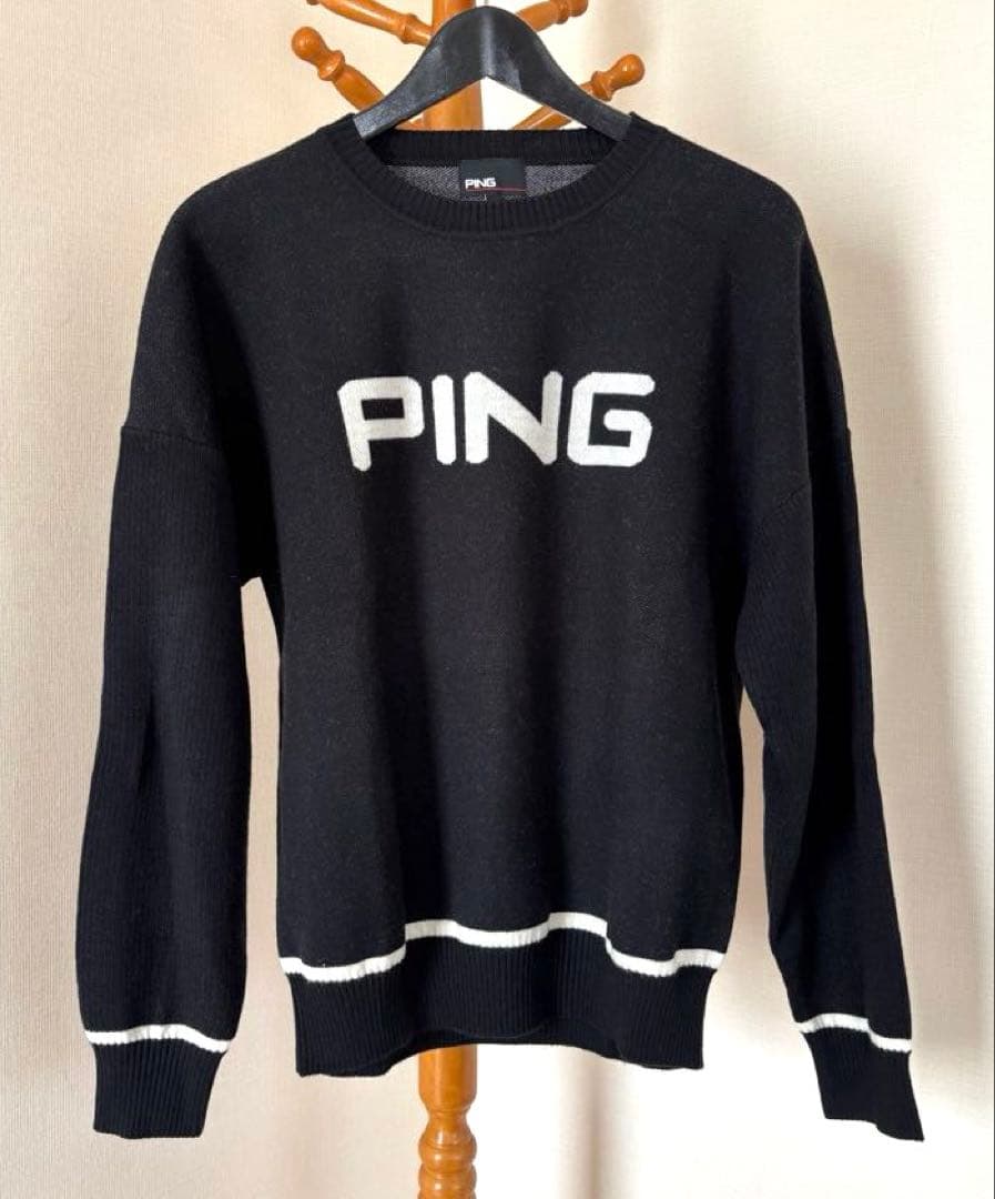 最終値下げ❕【超美品】PING ピン ゴルフ ダブルジャガードリブニット 黒