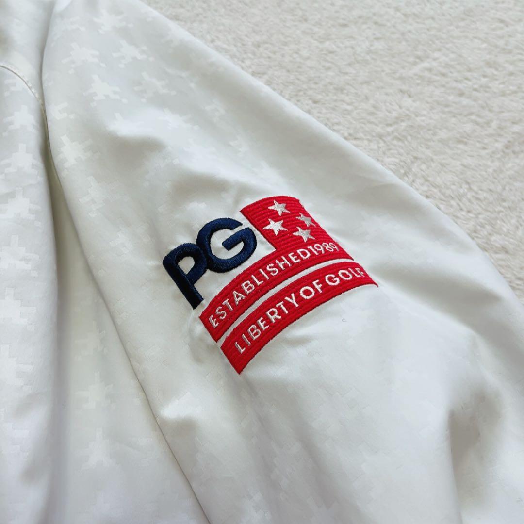極美品　パーリーゲイツ　近年　サイズ７　３L　星条旗　蓄熱裏地　スニード 白