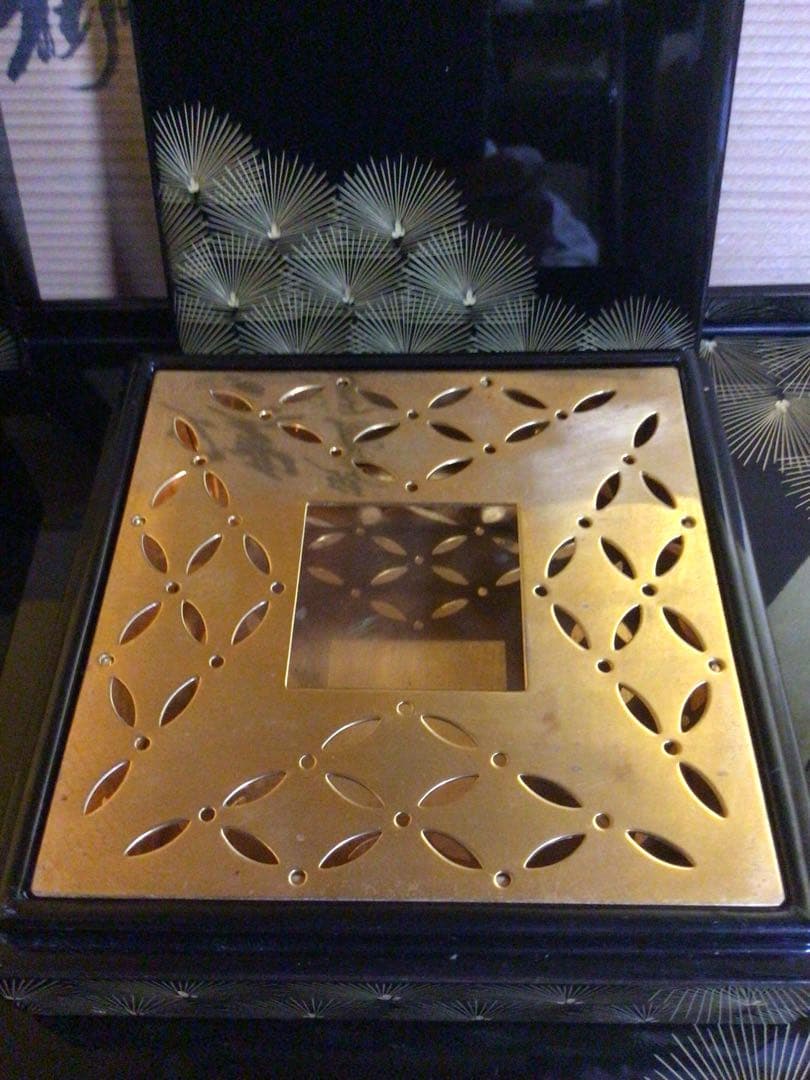 輪島塗 沈金 応接セット 煙草盆 共箱付き