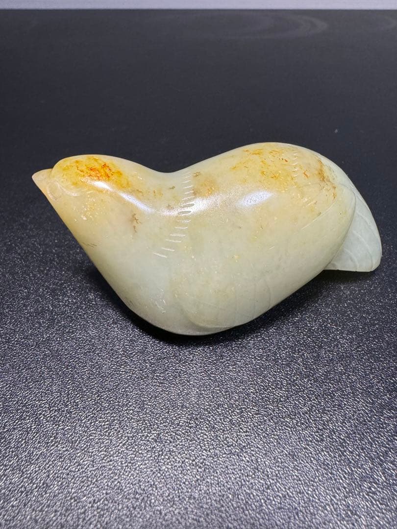 鳥漢時代 和田玉 紋彫り件 時代物 中国古美術 本玉 置物 古玩 旧家蔵出し