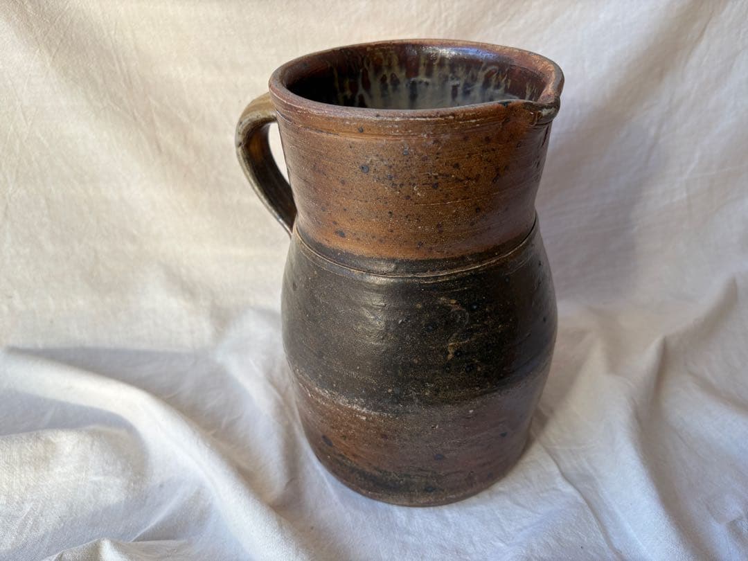 フランスアンティーク　ピシェ　フラワーベース　焼物