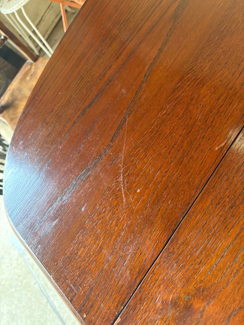 ゲートレッグテーブル/オーク/スピンドルレッグ