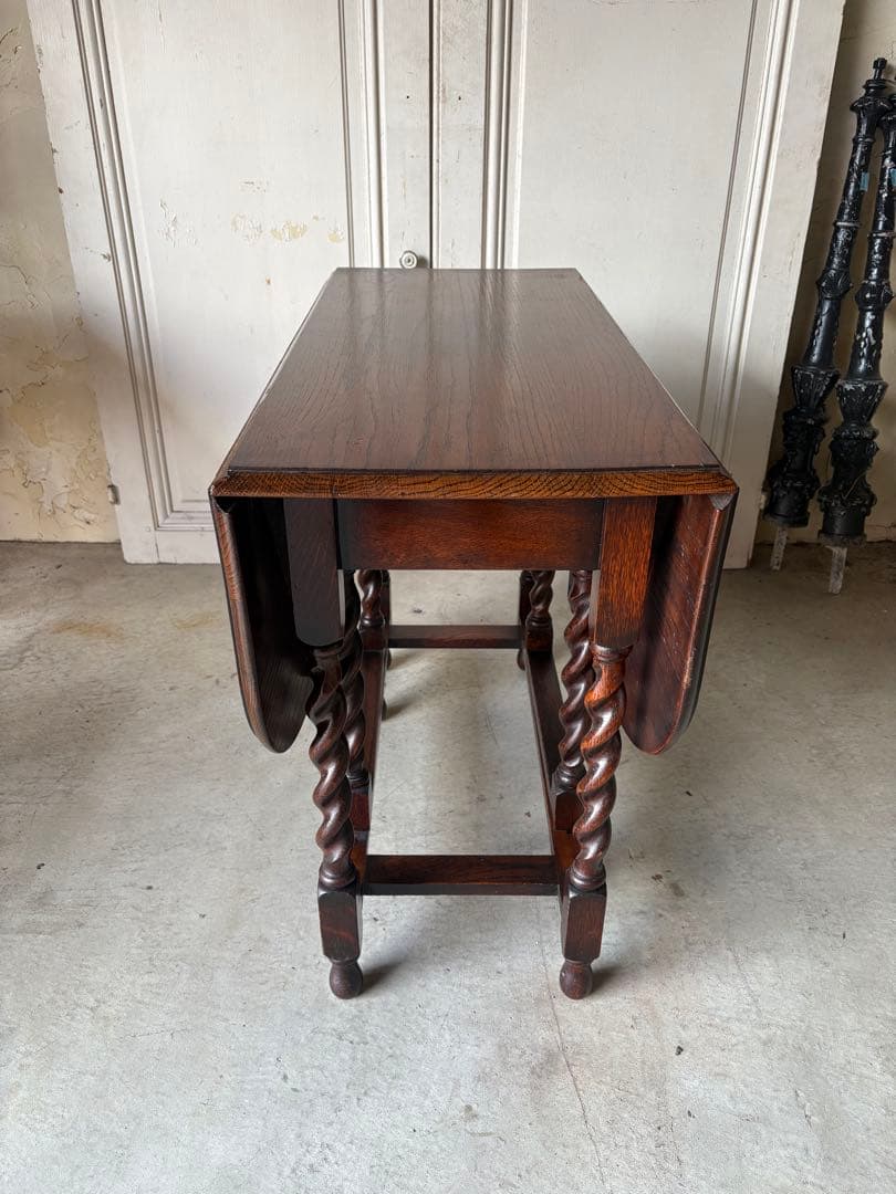 ゲートレッグテーブル/オーク/スピンドルレッグ