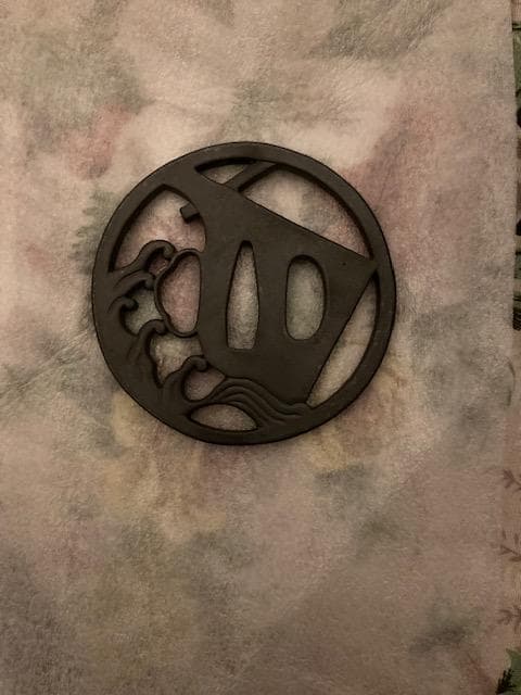 値下げ！現代鍔ー波図　透かし