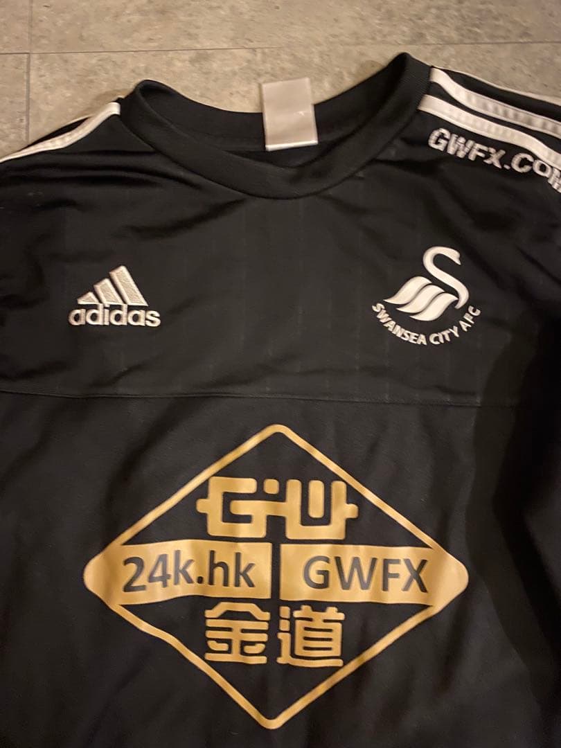 アディダス スウォンジー・シティFC ジャージ 黒　ヴィンテージ