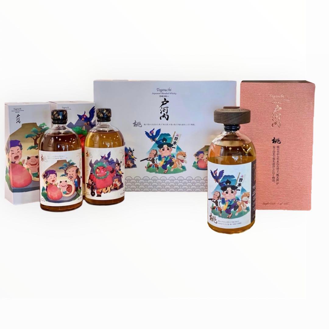 Togouchi 桃太郎 ウイスキー 700ml ギフトボックス入り 3本セット