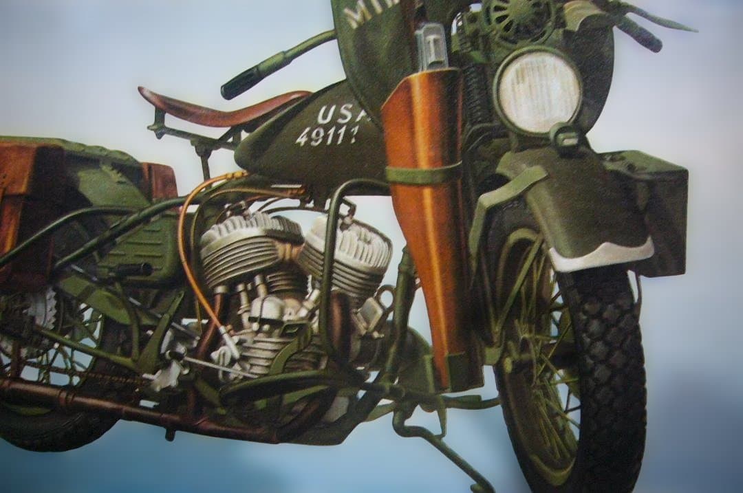 ESCI 1/9 　①独軍兵士　②ハーレーダビッドソン 米軍試用　2個セット