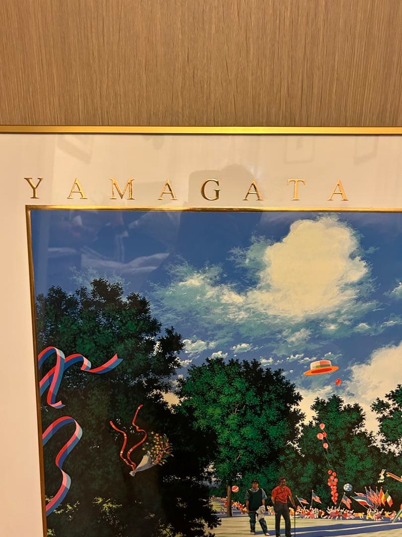 ヒロ　ヤマガタ　ゴルフポスター　額縁