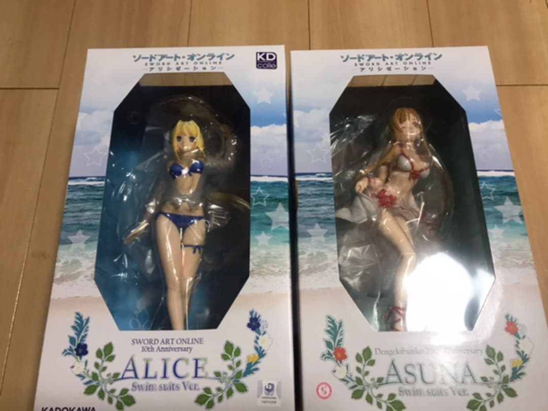 ソードアート・オンライン SAO アリス アスナ 水着 フィギュアセット
