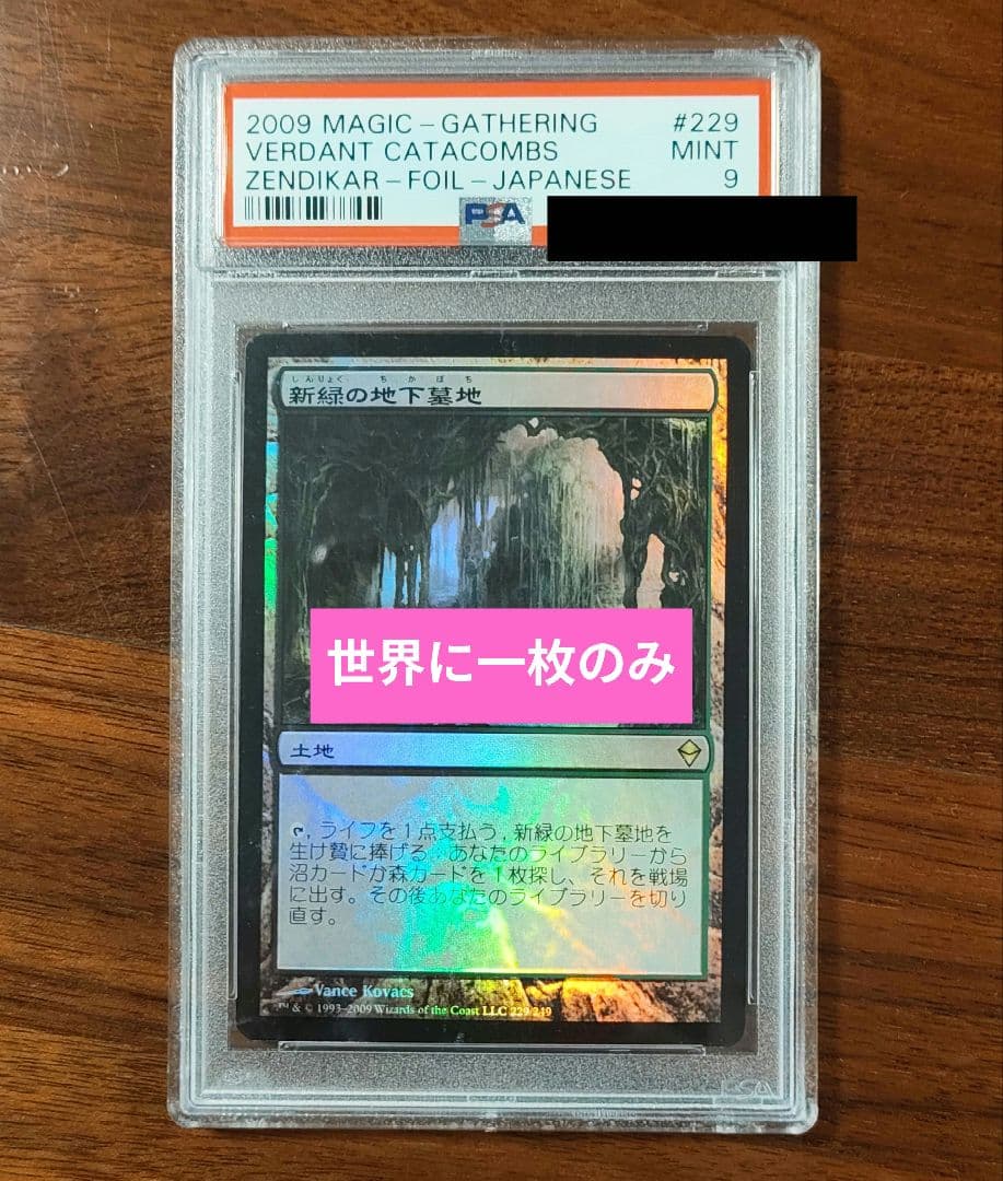 新緑の地下墓地　日本語FOIL　psa鑑定済み　初版　世界に一枚のみ