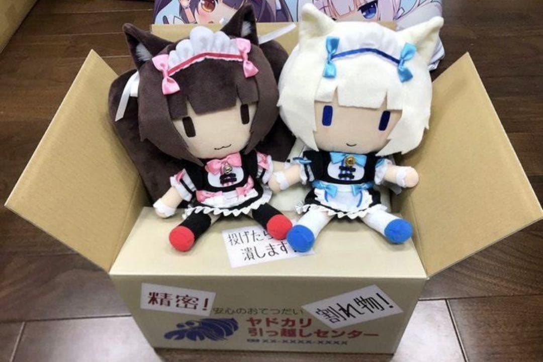 ネコぱら ショコラ バニラ ぬいぐるみ 輸送箱付き