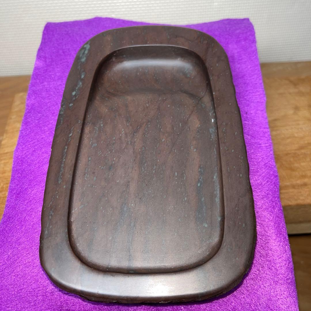 ⭕️赤間紫金硯　新品美品　希少　170cm 自然硯　伝統工藝士　下井昭竜山