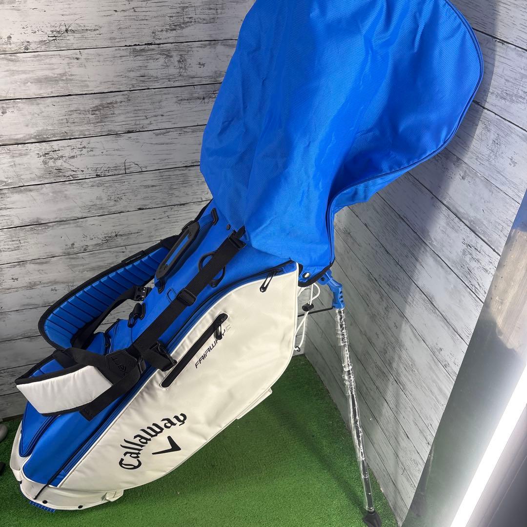 Callaway スタンド式キャディバッグ 青/白　ダブルショルダー