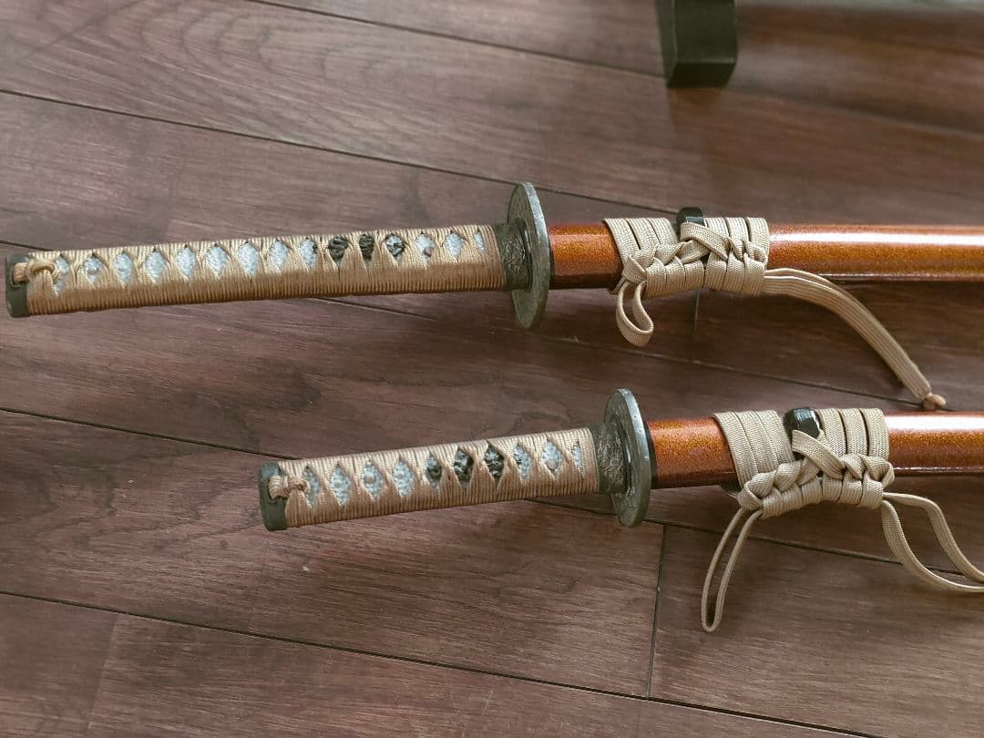 刀掛け付き模造刀大小セット