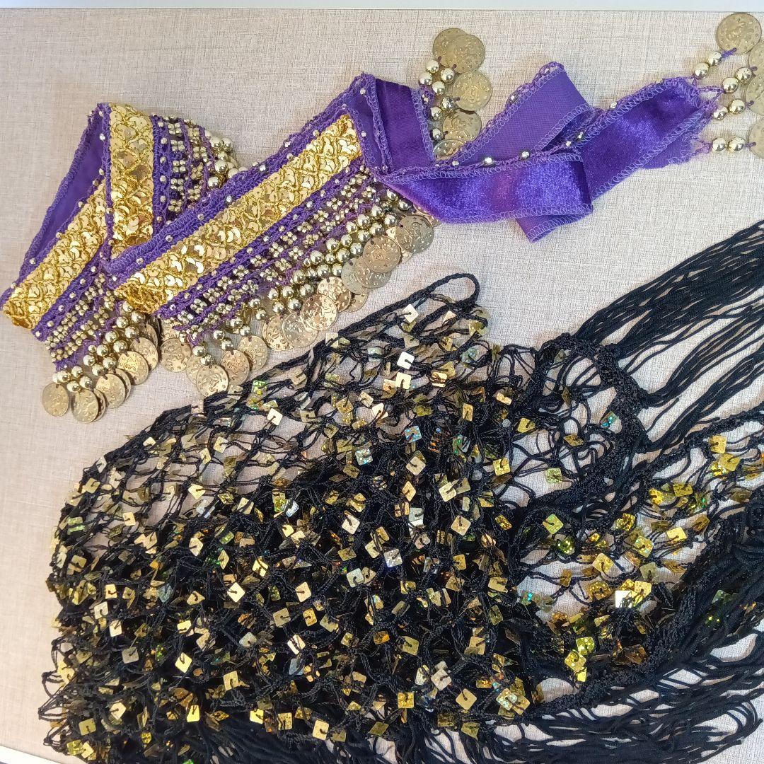 ジプシースカート　ヒップスカーフ　ボレロ　4点セットステ―ジ衣装　ロマ