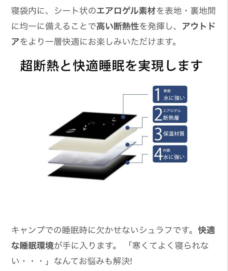 新素材寝具セット MASNLAシュラフ & 発熱ダウンブランケット