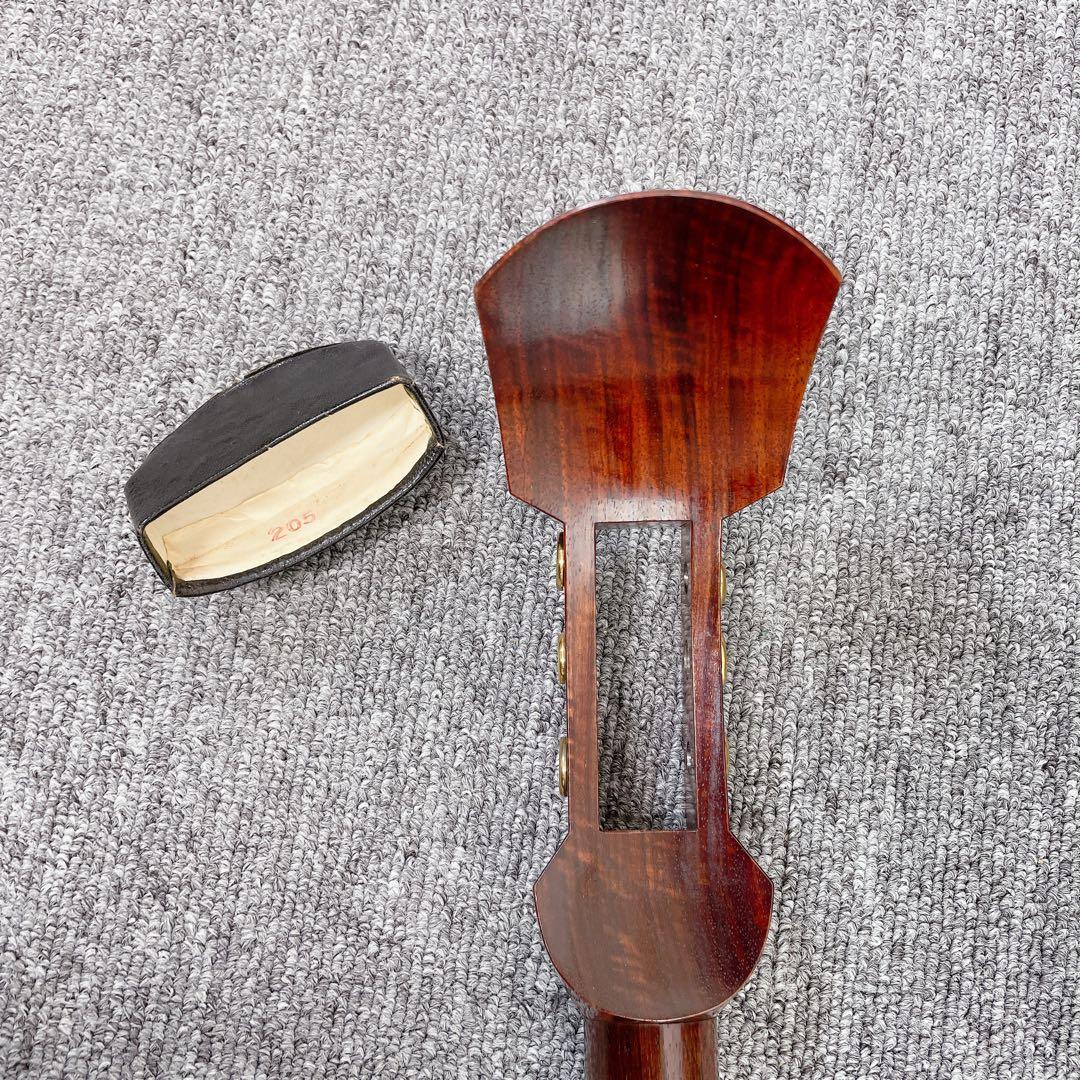 三味線 一本溝 紅木 子持ち綾杉 中棹 金細 和楽器 刻印あり