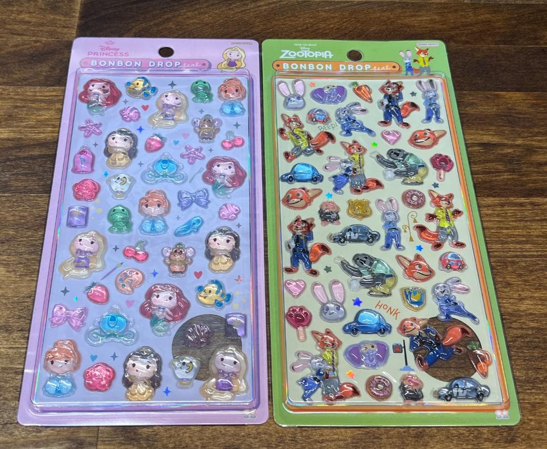 迅速発送　正規　ボンボンドロップシール　ディズニープリンセス ズートピア　セット