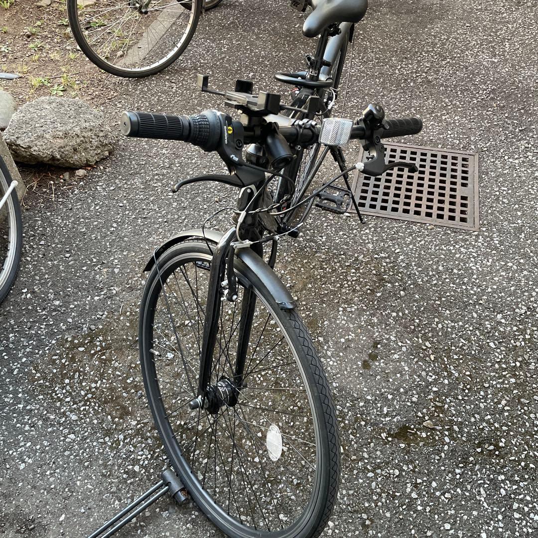 シクロクロスバイク 黒 アルミフレーム 700C