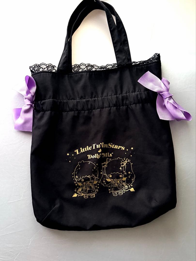 リトルツインスターズ　キキララ Dolly Mixダブルリボントートバッグ