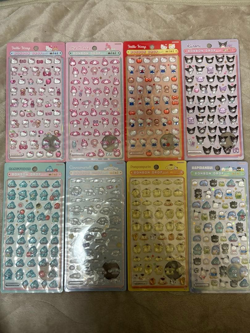 【国内正規品】 サンリオ ボンボンドロップシール ミニ 8枚セット