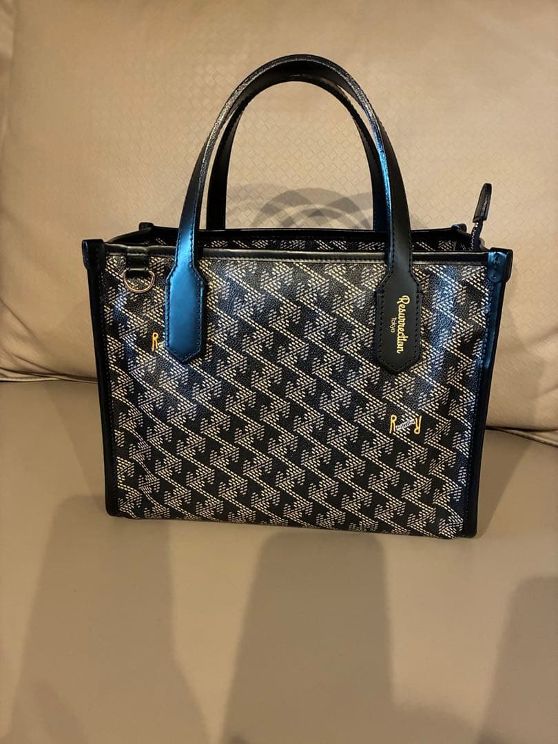 レザレクション　ラニウス　スクエアミニ　トートバッグ　黒