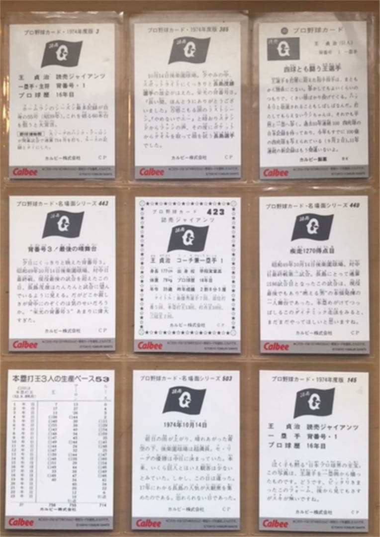 2000 プロ野球チップスカード　長島茂雄　王貞治　コンプリート