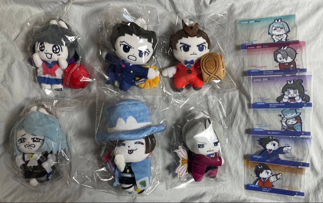 逆転裁判 领结猫コラボ ぬいぐるみ 海外限定 6点セット