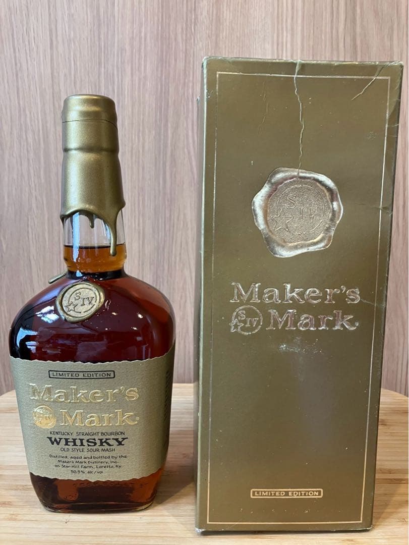Maker's Mark ウイスキー ゴールドトップ 箱付き3本セット