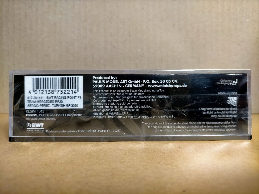 PMA 1/43 レーシングポイント F1 RP20 ペレス 2020 トルコ