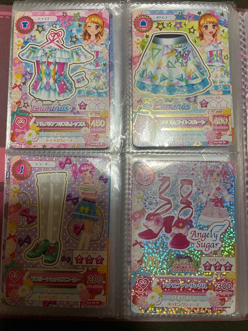 アイカツカードセット（青髪・赤髪キャラクター）