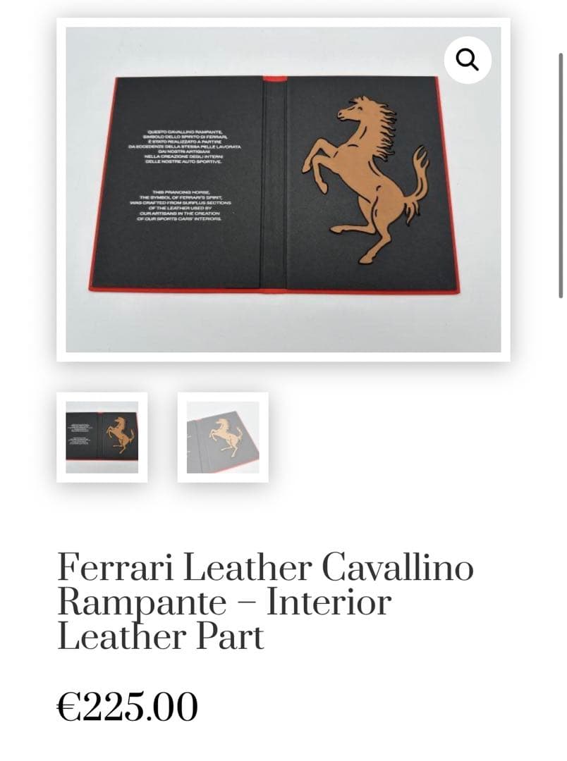 フェラーリ　レザー　デコレーション