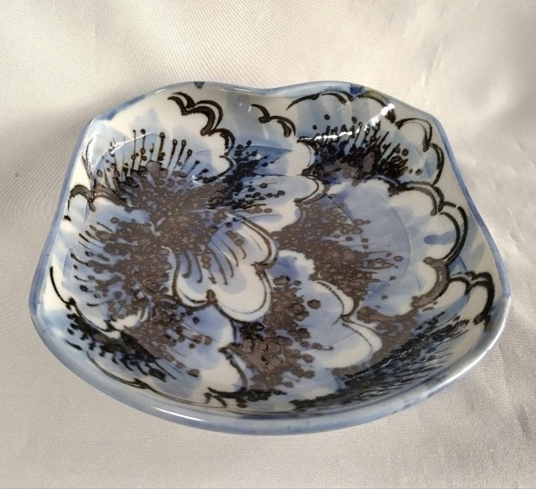 雲泉窯　染付　変形皿　　2枚