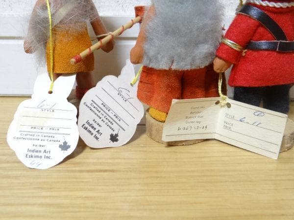 新品 ビンテージ カナダ製 インディアン エスキモー フィギュア 人形 当時物